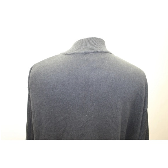 Pierre Cardin Men Sweater Black Argyle Zipper XL 109% Cotton Long Sleeve - Picture 7 of 16